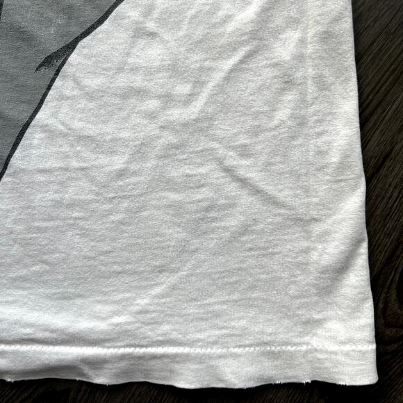 Vintage 90s Big Bugs Bunny Shirt Single Stitch Collegeware White L XL Carrot USA - Picture 8 of 13